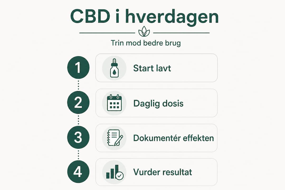 Oversigt: Fire enkle trin til daglig brug af CBD