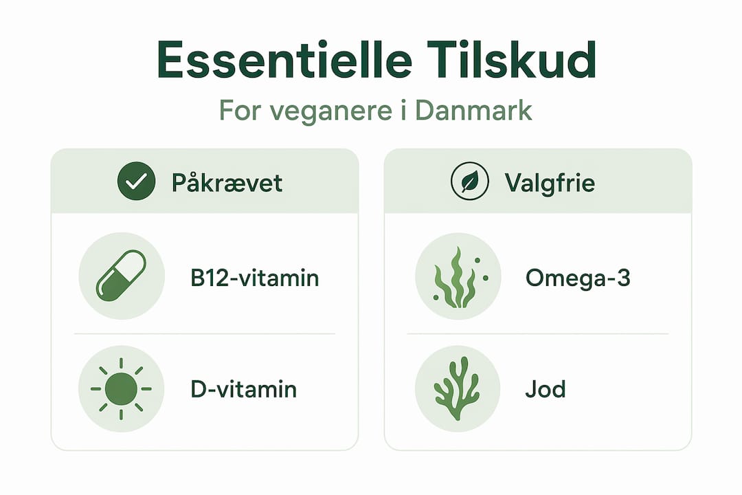 Infografik: Hvilke veganske kosttilskud er nødvendige – og hvilke kan du vælge til?