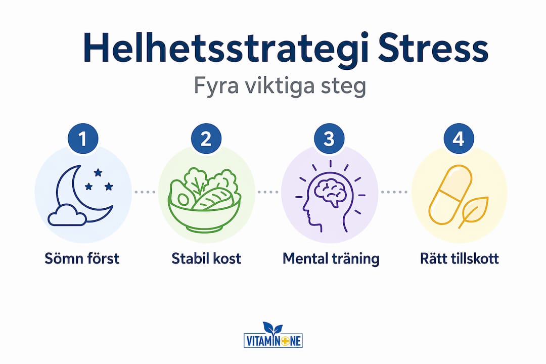 Fyra enkla steg för att hantera stress – en överskådlig guide
