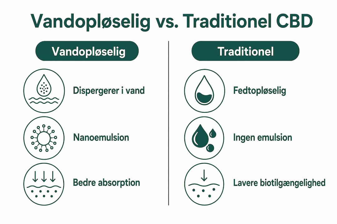 Visuel oversigt: De vigtigste forskelle på CBD-typer