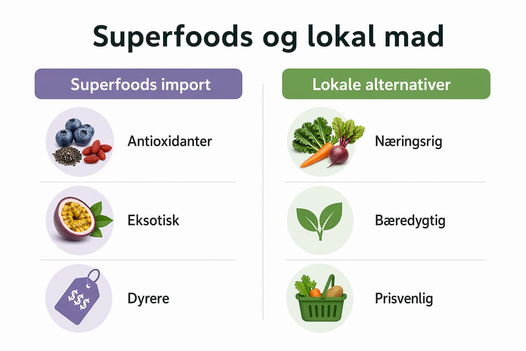 Infografik: Sådan klarer danske råvarer sig i forhold til populære superfoods