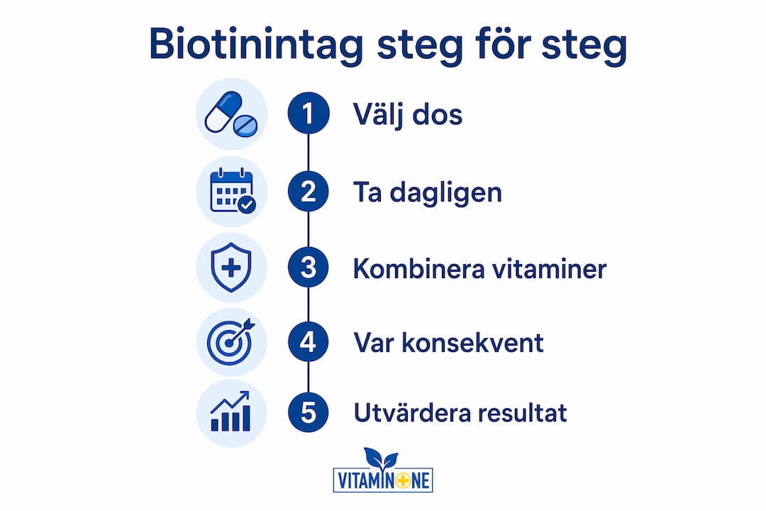Steg-för-steg-guide i form av en infografik: Så får du i dig biotin
