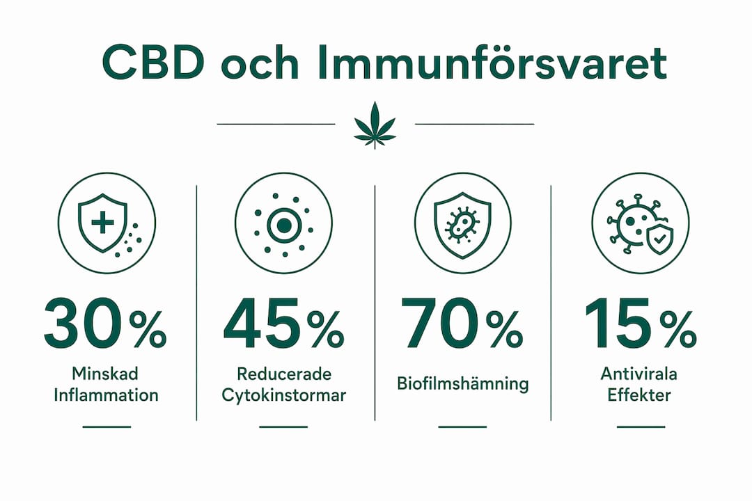 Grafisk översikt: Så påverkar CBD inflammation och infektion – viktiga effekter du bör känna till