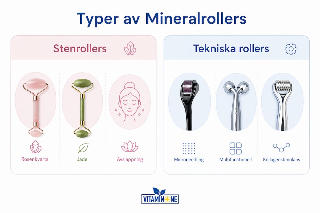 Illustration som tydligt visar skillnaderna mellan traditionella stenrollers och moderna rollers med tekniska funktioner.