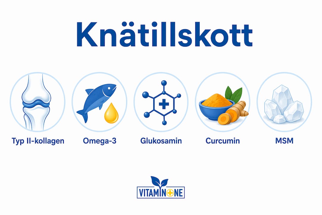 Översikt: De vanligaste kosttillskotten för knäleder – så rankas de