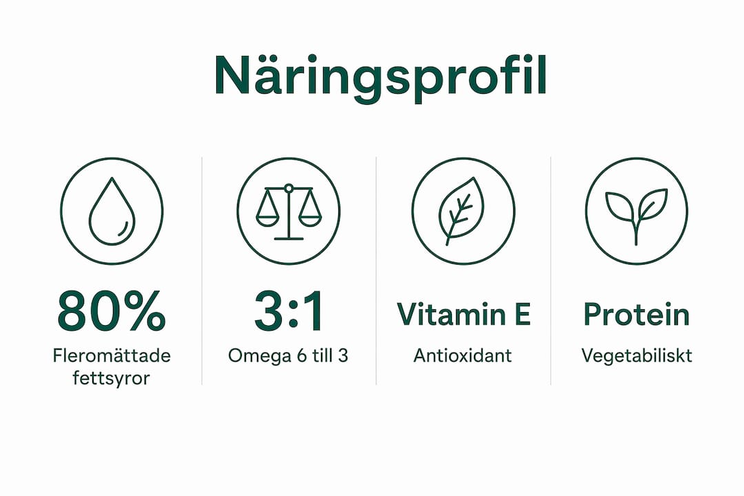 Näringsvärde i hampafröolja – en överskådlig infografik