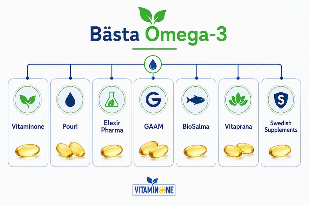 Grafisk översikt: Toppval bland omega-3-tillskott