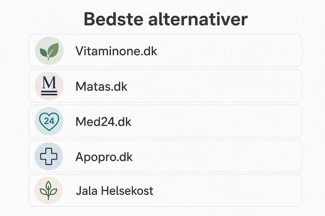 Grafisk oversigt, der giver dig et nemt overblik over de bedste alternativer til Helsebixen