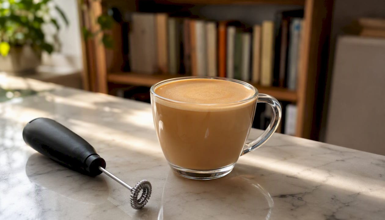 Kaffe med smør og en lækker, fløjlsblød overflade
