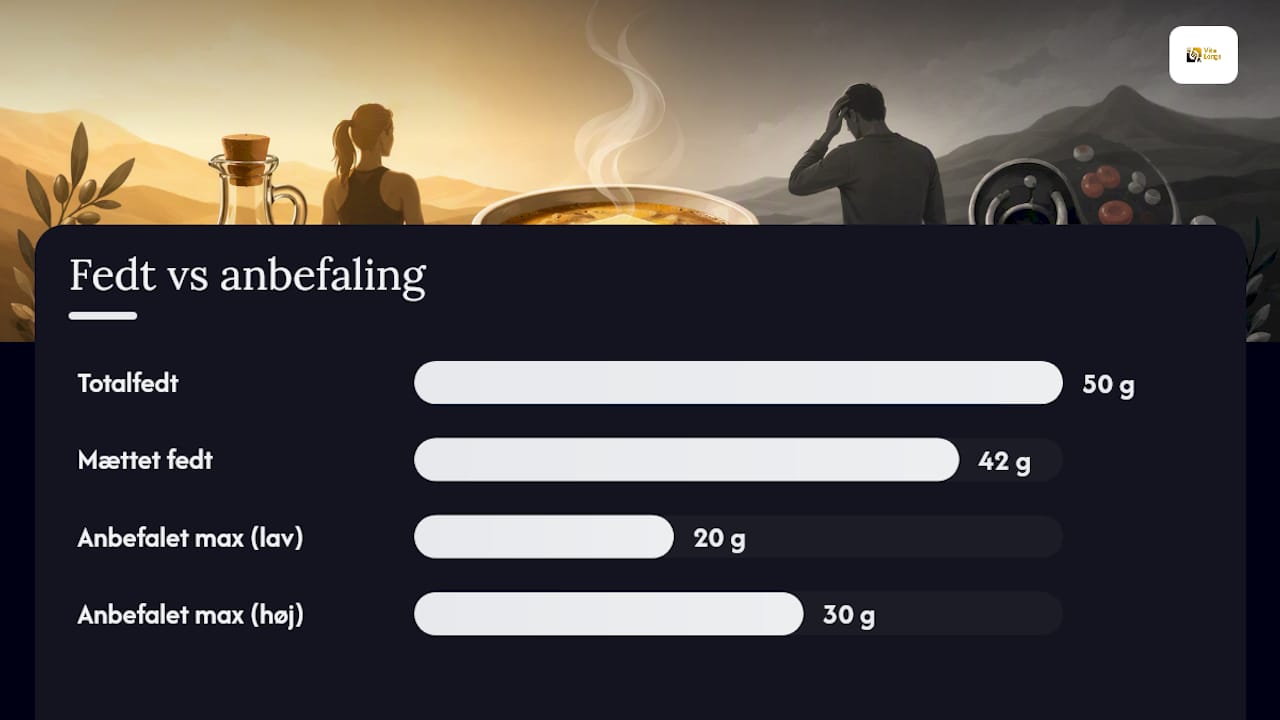 Oversigt over næringsindholdet i butter coffee