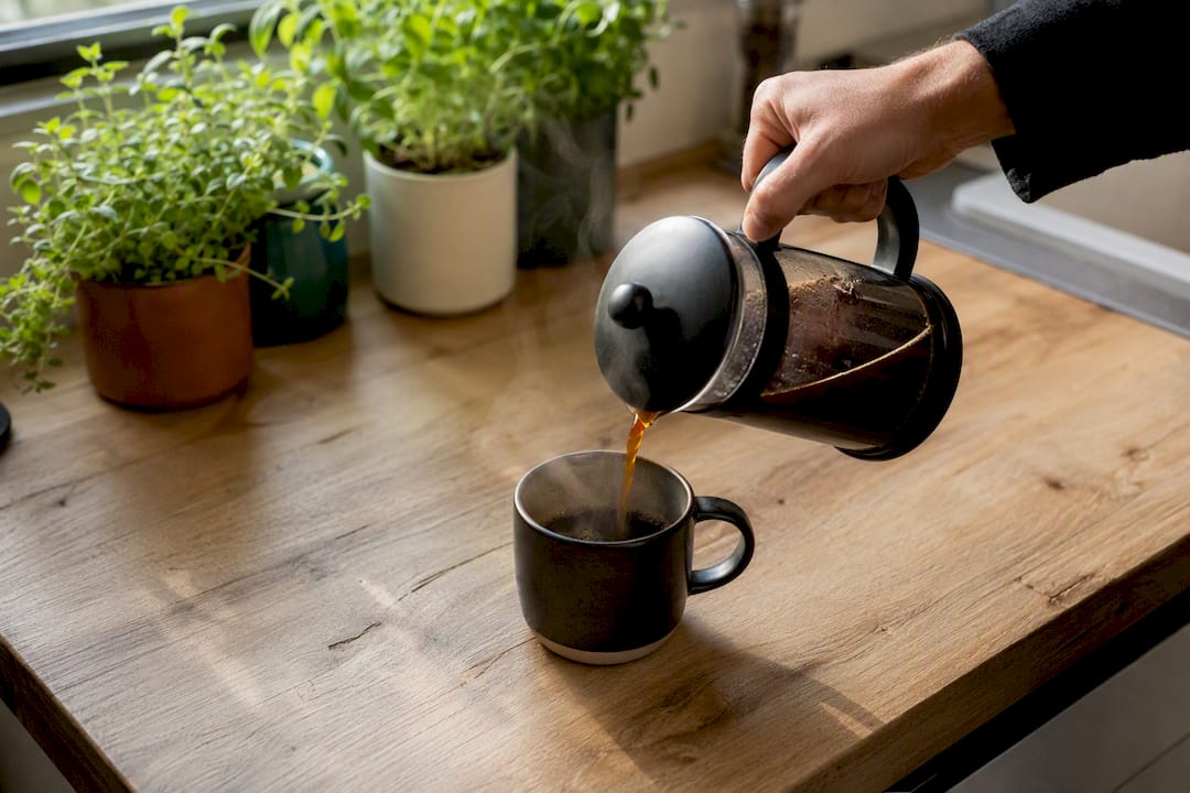 Hælder en varm kop kaffe op for lige at få et hurtigt energiboost.