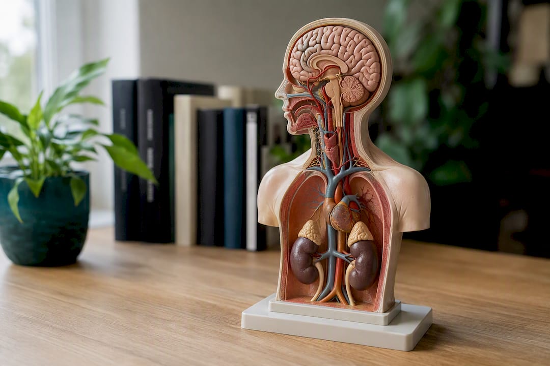 Anatomisk modell av människans endokrina system
