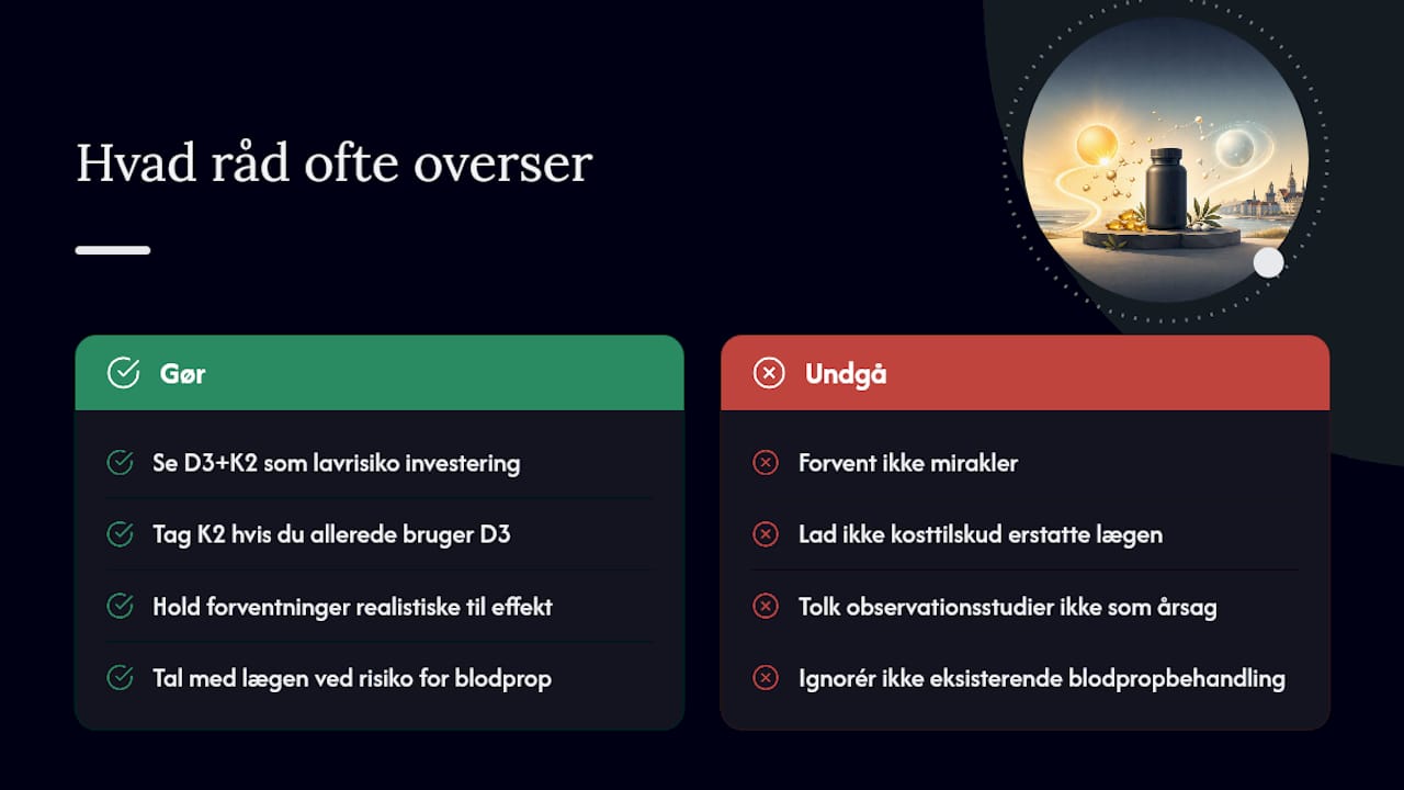 Hvad de fleste råd om D3 og K2 overser — overview diagram