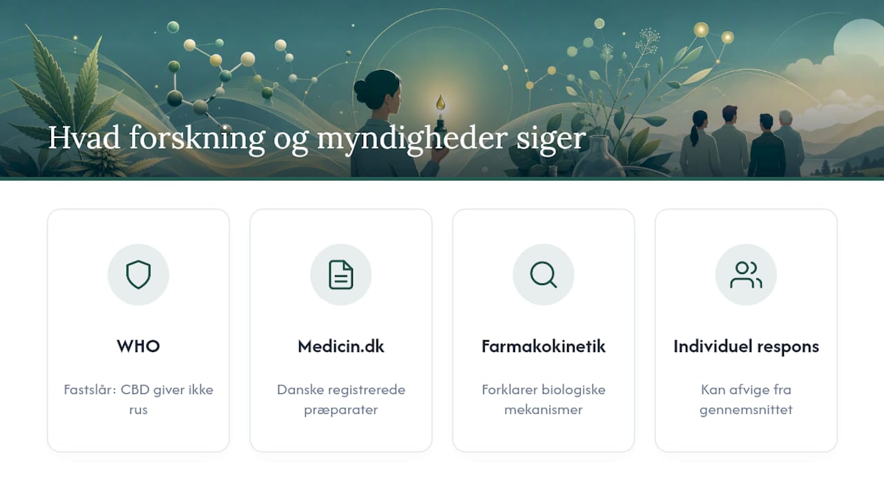 Hvad siger forskning og myndigheder om cbd virkningstid? — overview diagram