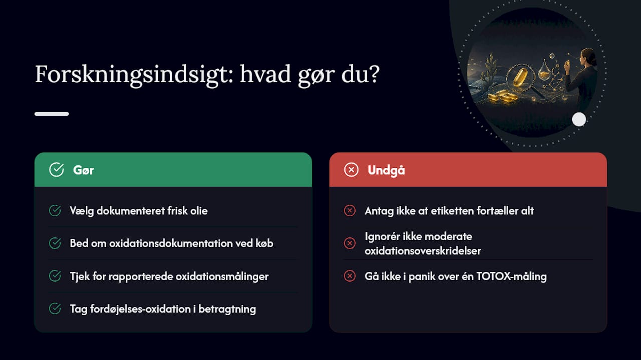 Hvad siger forskningen om oxideret omega 3 og sundhed? — overview diagram