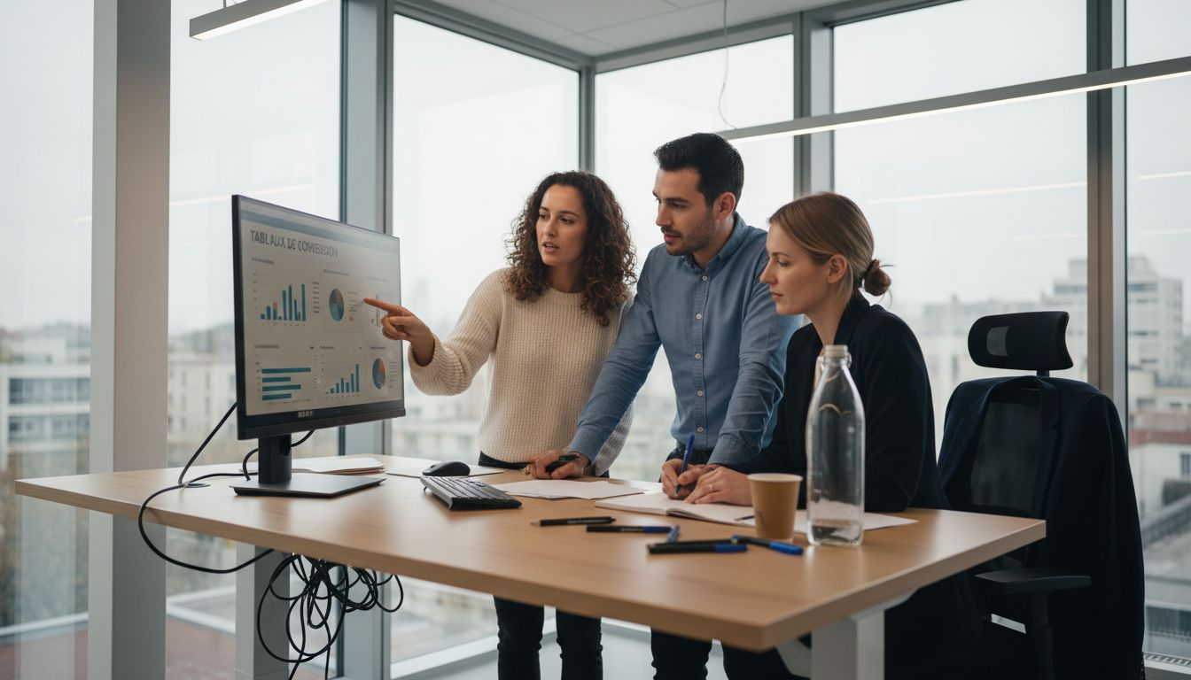 Une équipe passe en revue les résultats d’une campagne e-commerce afin d’en évaluer l’efficacité.