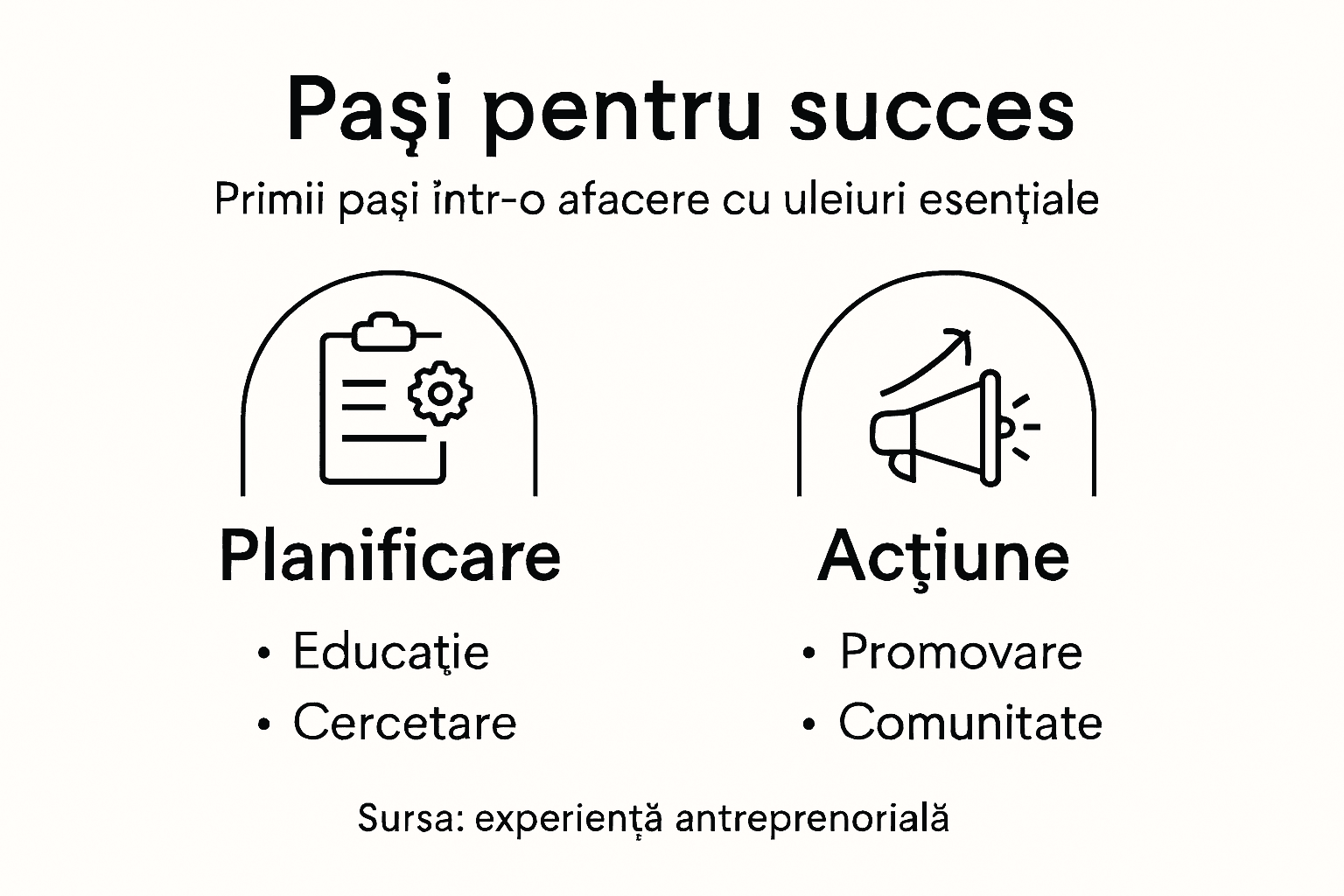 Infografic: cum să pornești o afacere cu uleiuri esențiale – pașii esențiali
