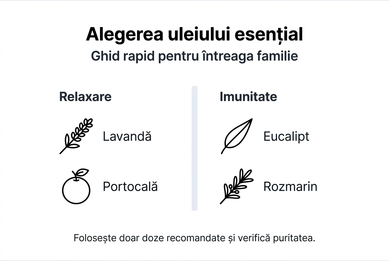 Infografic: cele mai apreciate uleiuri pentru relaxare și întărirea imunității