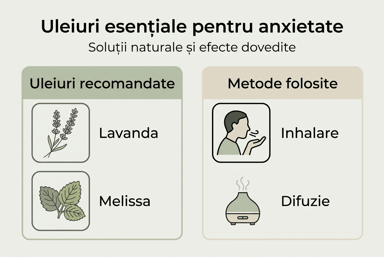 Infografic: Cum să folosești uleiurile esențiale pentru reducerea anxietății