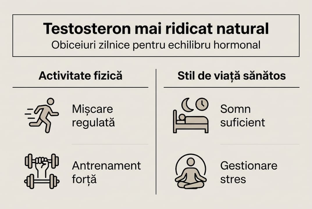 Infografic: Obiceiuri din viața de zi cu zi care influențează nivelul de testosteron