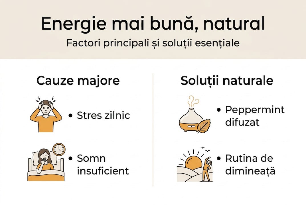 Infografic: principalele motive ale lipsei de energie și cum le poți combate