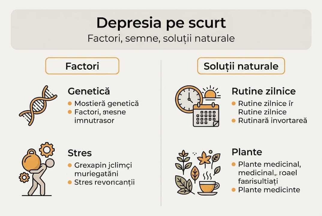 Infografic: De ce apare depresia și ce remedii naturale poți încerca