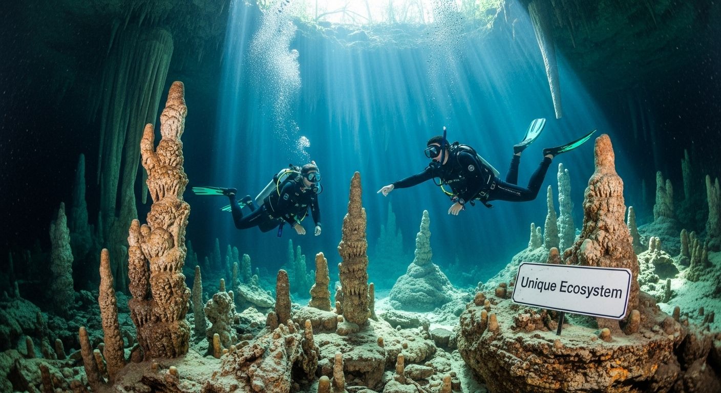 cenote underwater divers