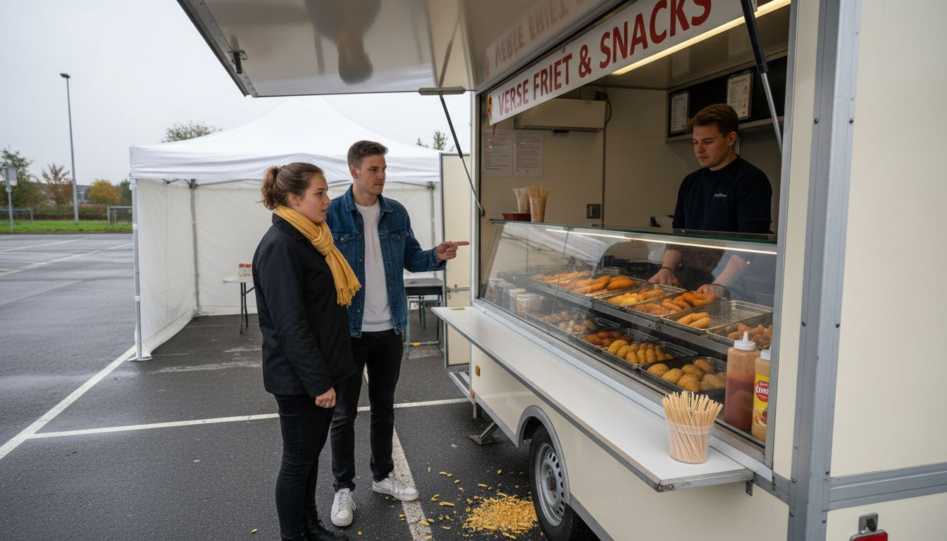 Bij de snackwagen kun je terecht voor een breed aanbod aan lekkere snacks.