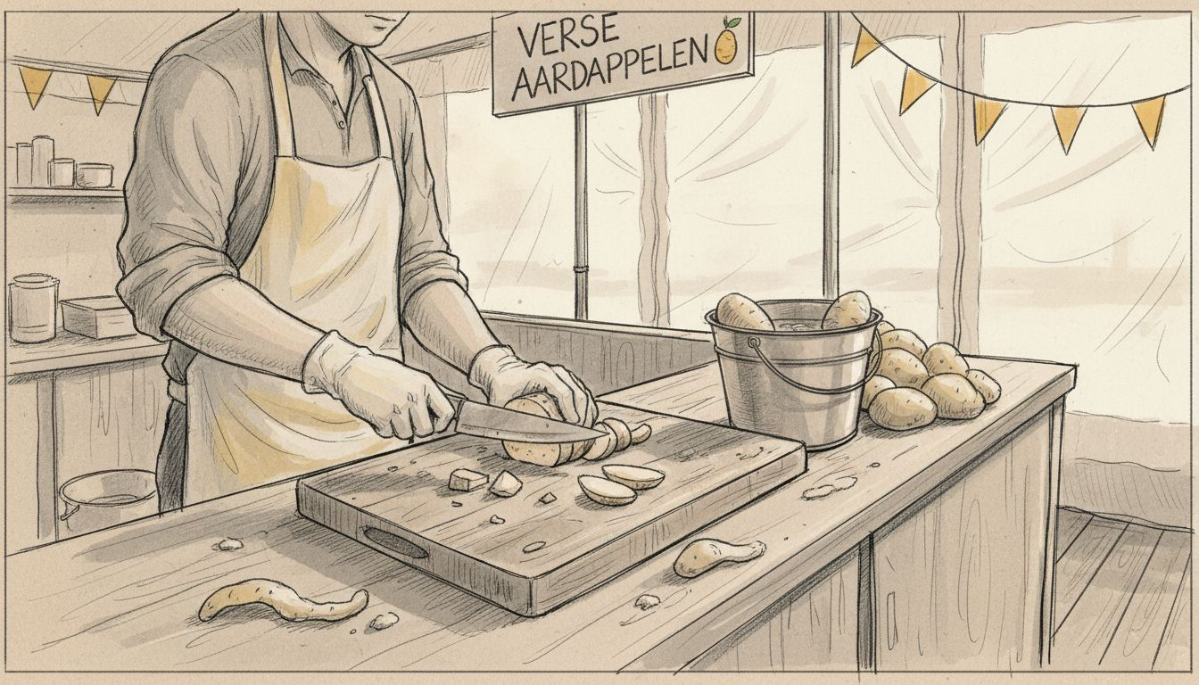 Onze frieten worden met de hand gesneden, helemaal op ambachtelijke wijze.