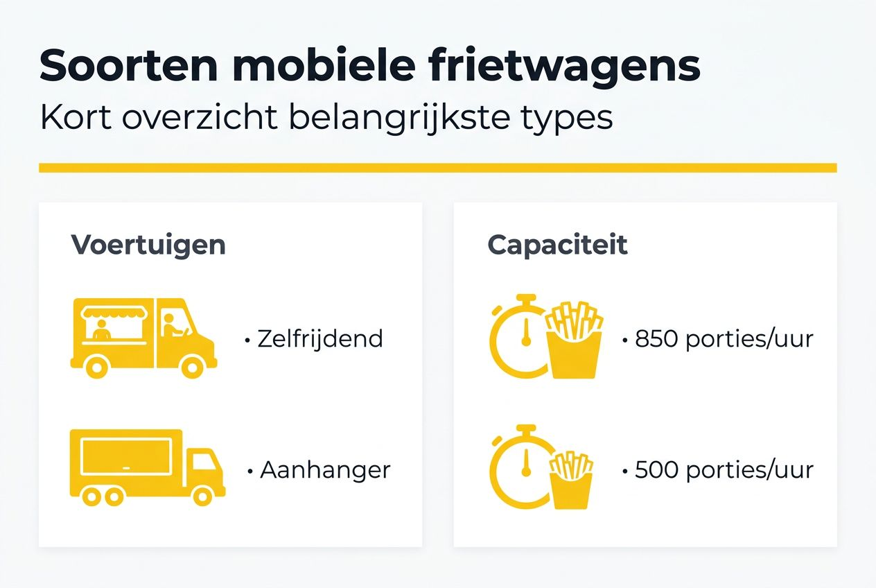 Overzicht: verschillende types frietwagens en hun capaciteit