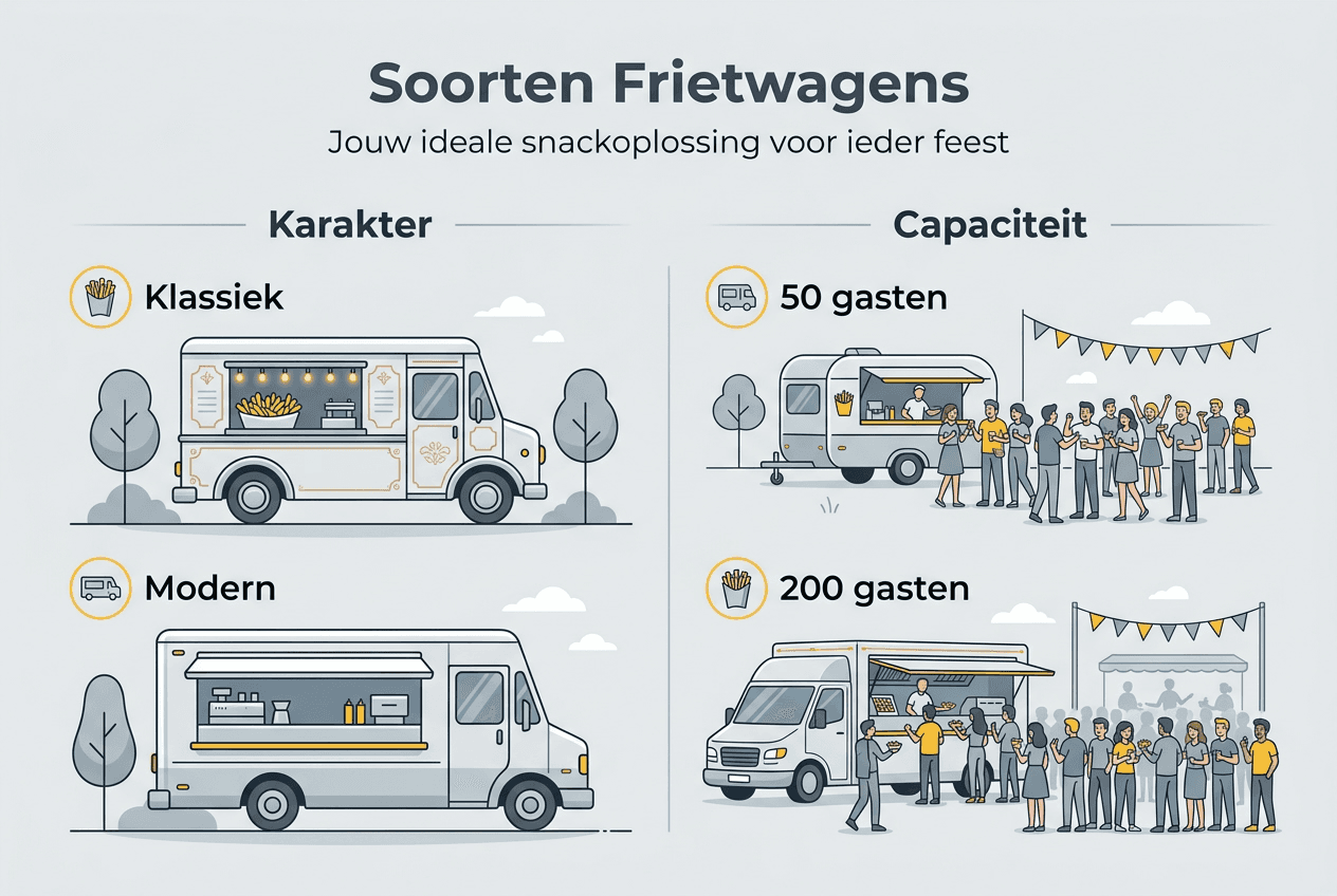 Infographic: verschillende soorten frietwagens en waar je op moet letten bij je keuze
