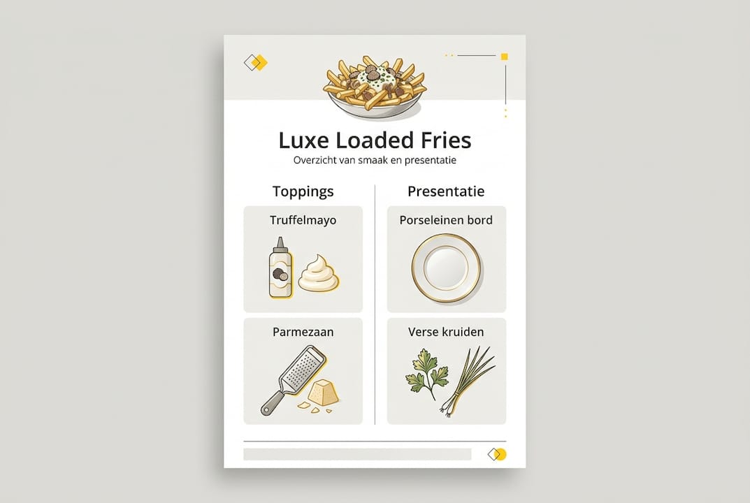Infographic: Luxe friet met verrassende toppings en een stijlvolle presentatie