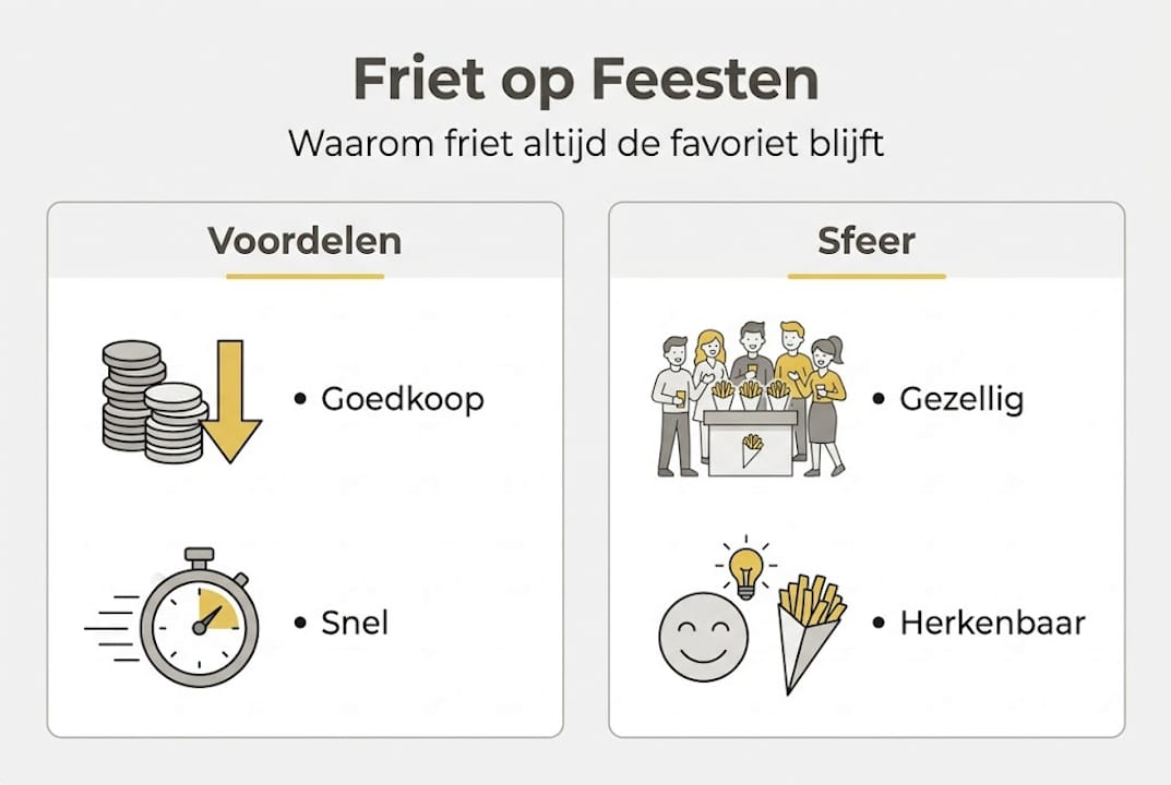 Infographic: de gezelligheid en voordelen van een portie friet