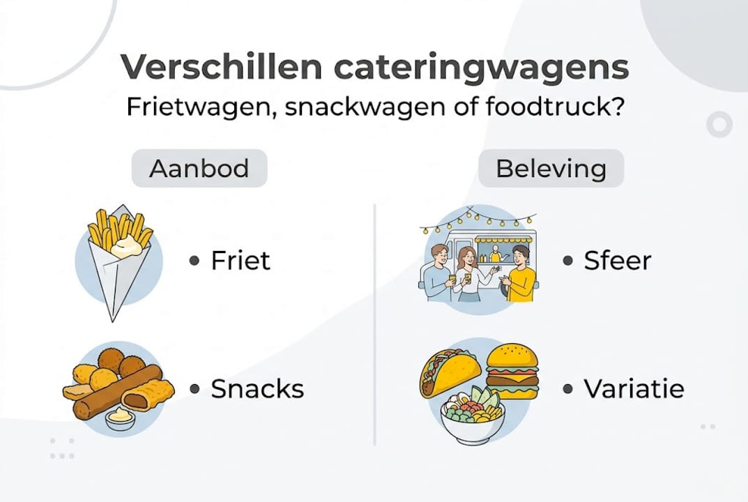 Infographic: de verschillen tussen foodtrucks en cateringwagens op evenementen