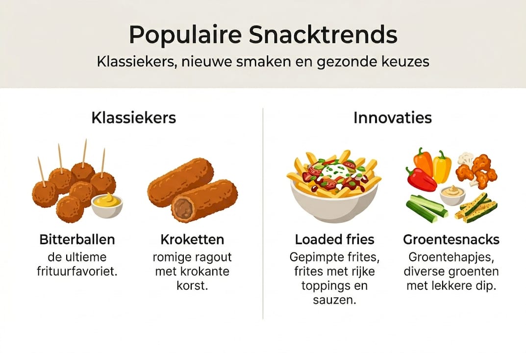 Infographic: de nieuwste snacktrends, van tijdloze favorieten tot verrassende innovaties