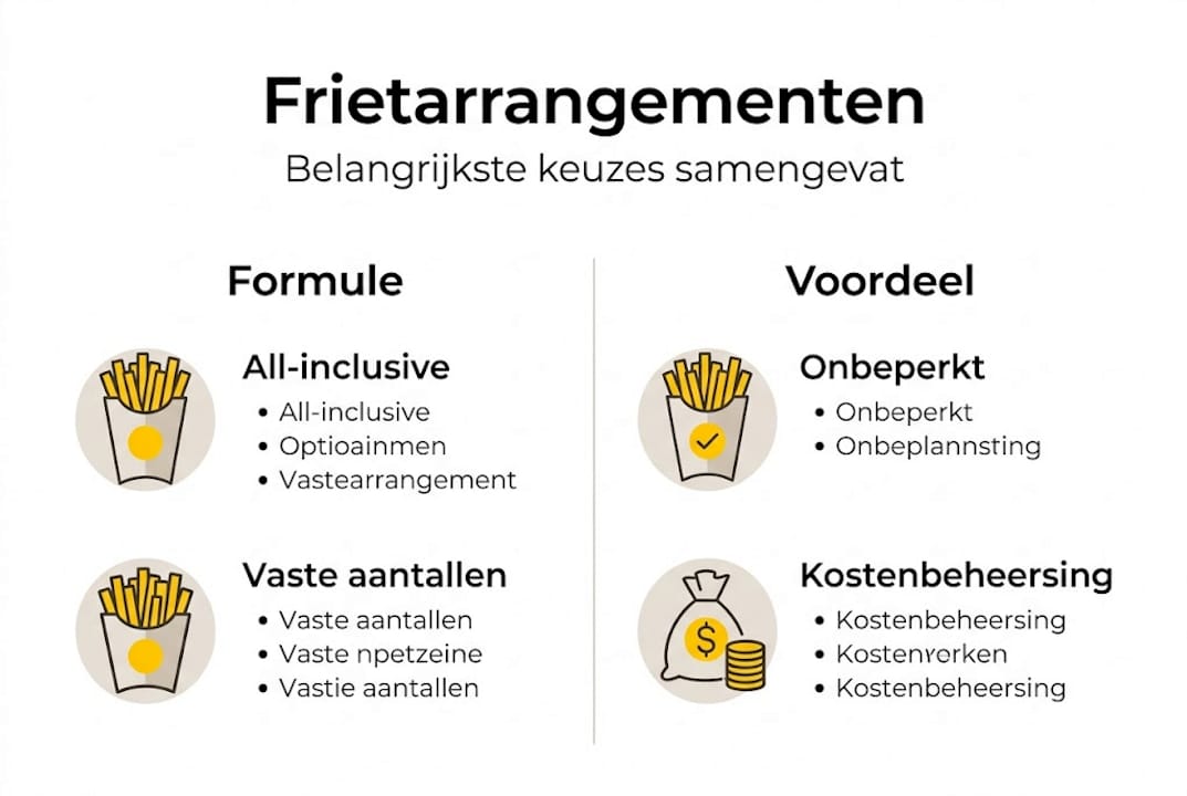 Overzicht van de populairste frietcombinaties in beeld