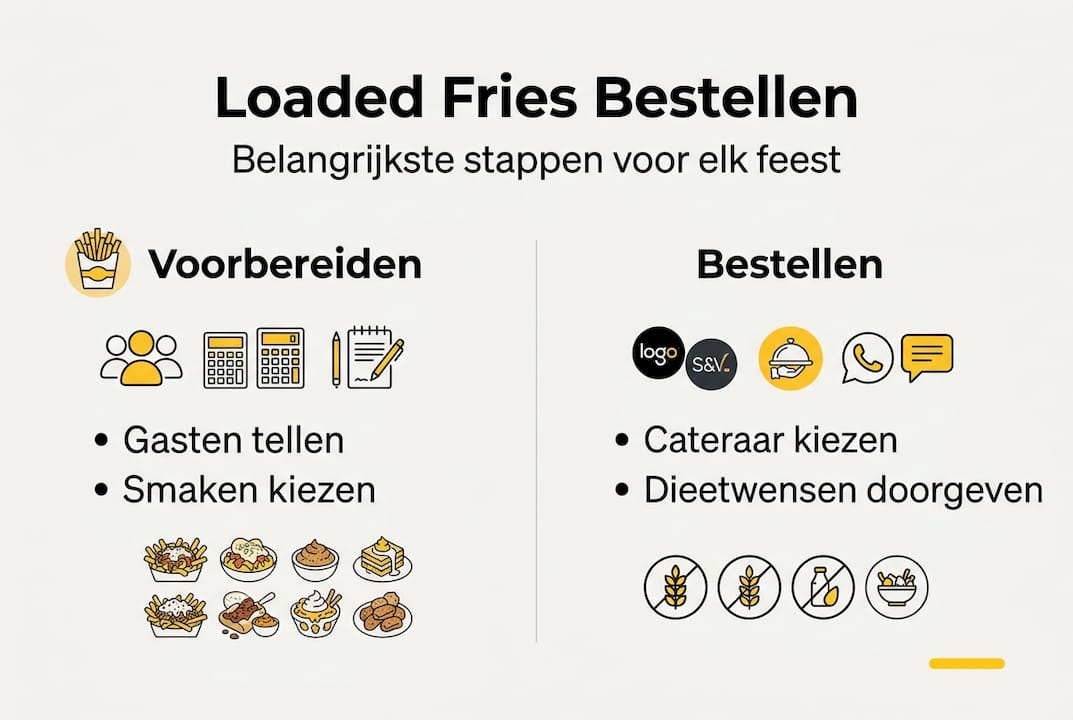 Infographic: zo maak je van jouw feestje een succes met luxe loaded fries