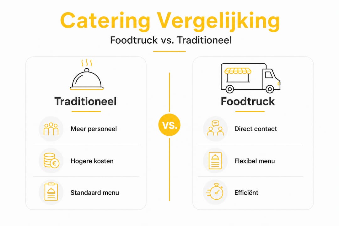 Infographic: foodtruck versus traditionele catering – de verschillen op een rij