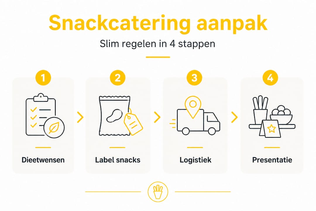 Infographic: zo organiseer je stap voor stap een succesvolle snackcatering op jouw evenement