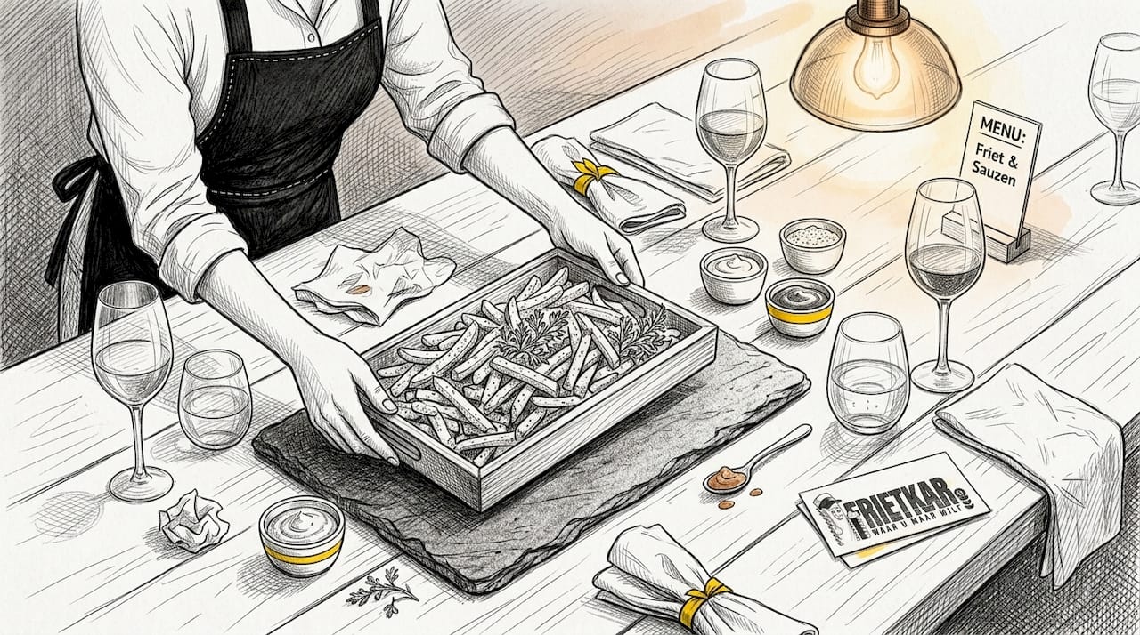 Luxe frietarrangement met een feestelijke presentatie voor catering