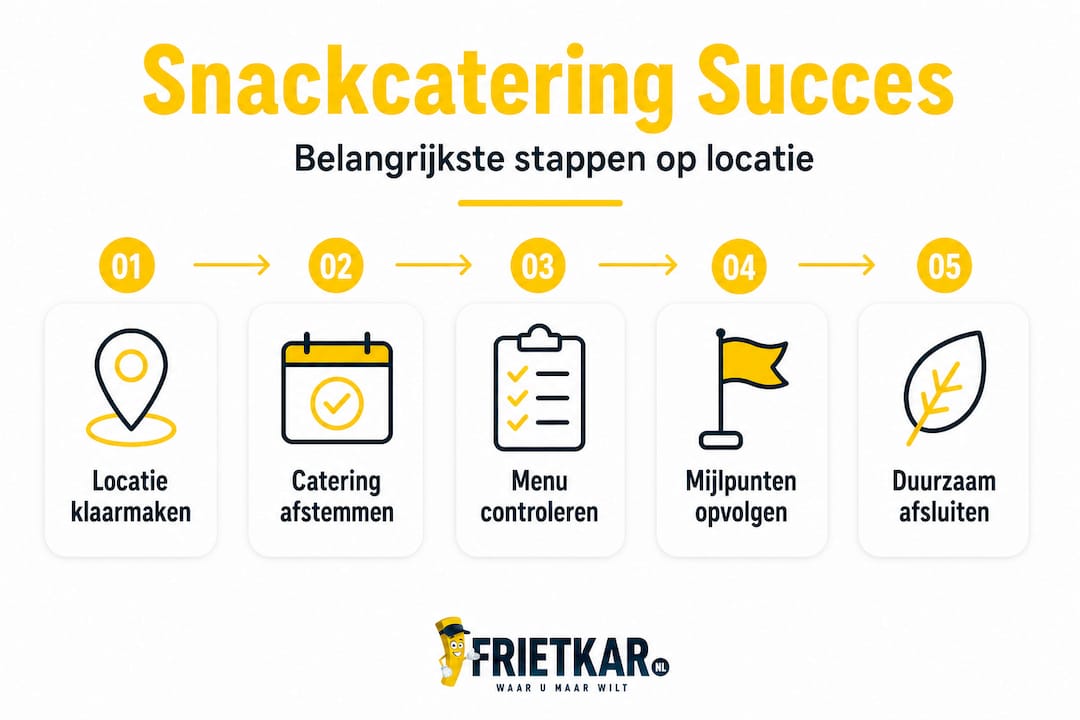 Infographic: zo organiseer je stap voor stap een succesvolle snackcatering
