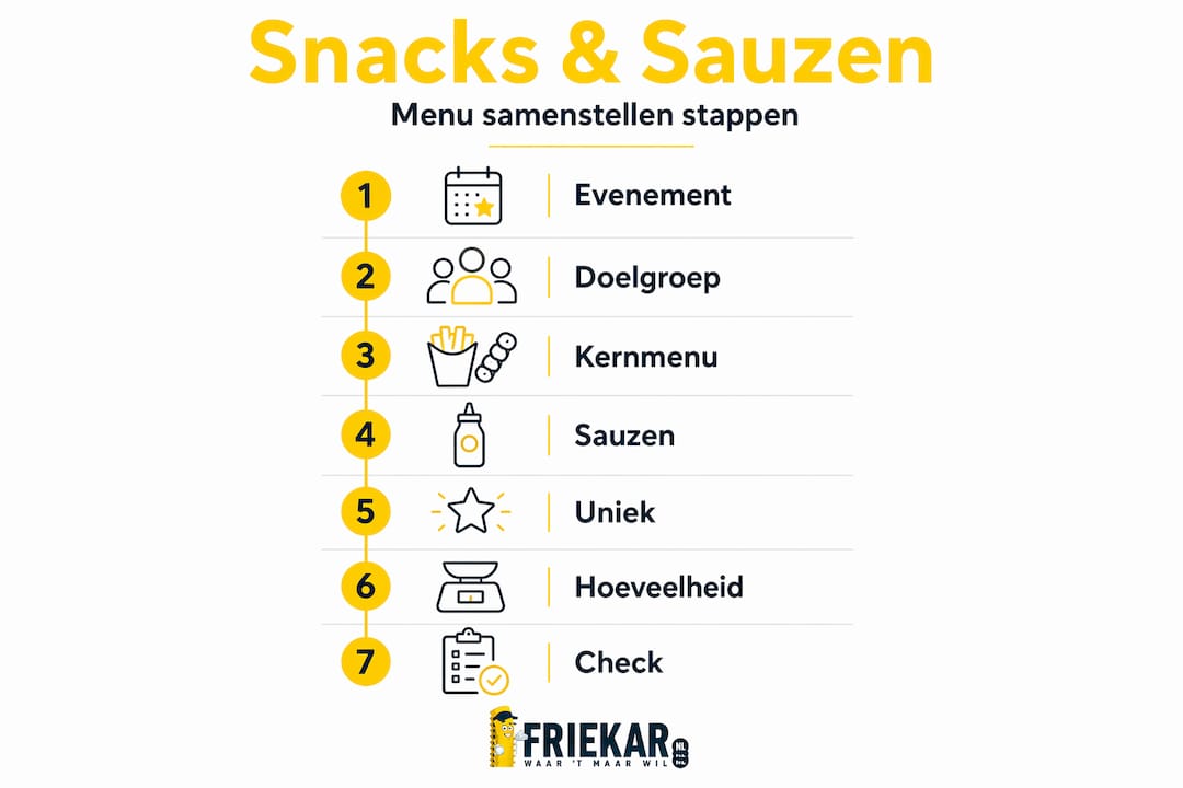 Infographic: zo stel je stap voor stap je eigen snacks- en sauzenmenu samen