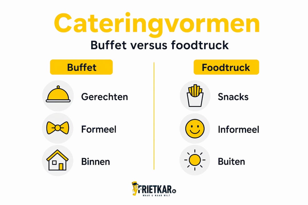 Infographic: Buffet versus foodtruck catering – een overzicht van de verschillen