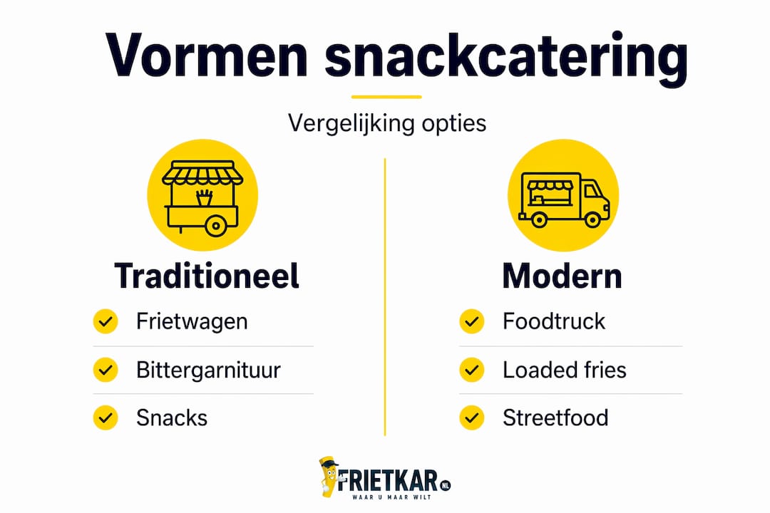 Infographic: traditionele versus moderne snackcatering in één oogopslag
