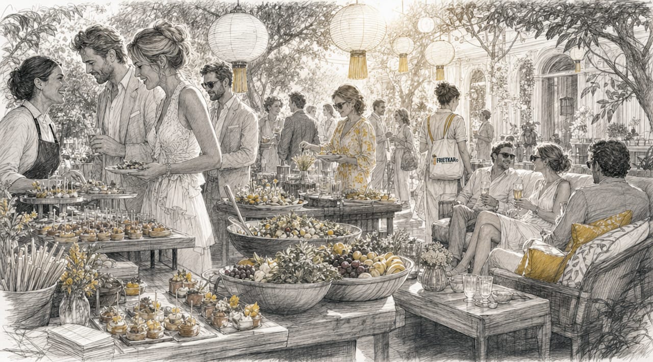 De feestzaal biedt een breed scala aan menu-opties, zodat elk evenement een unieke culinaire beleving krijgt.