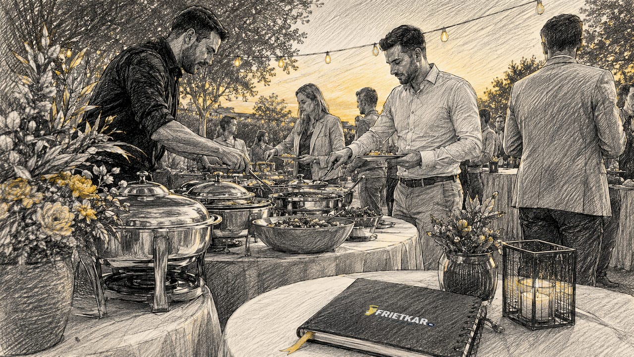 Een uitgebreid buffet voor uw evenement, zodat uw gasten volop kunnen genieten van diverse heerlijke gerechten.