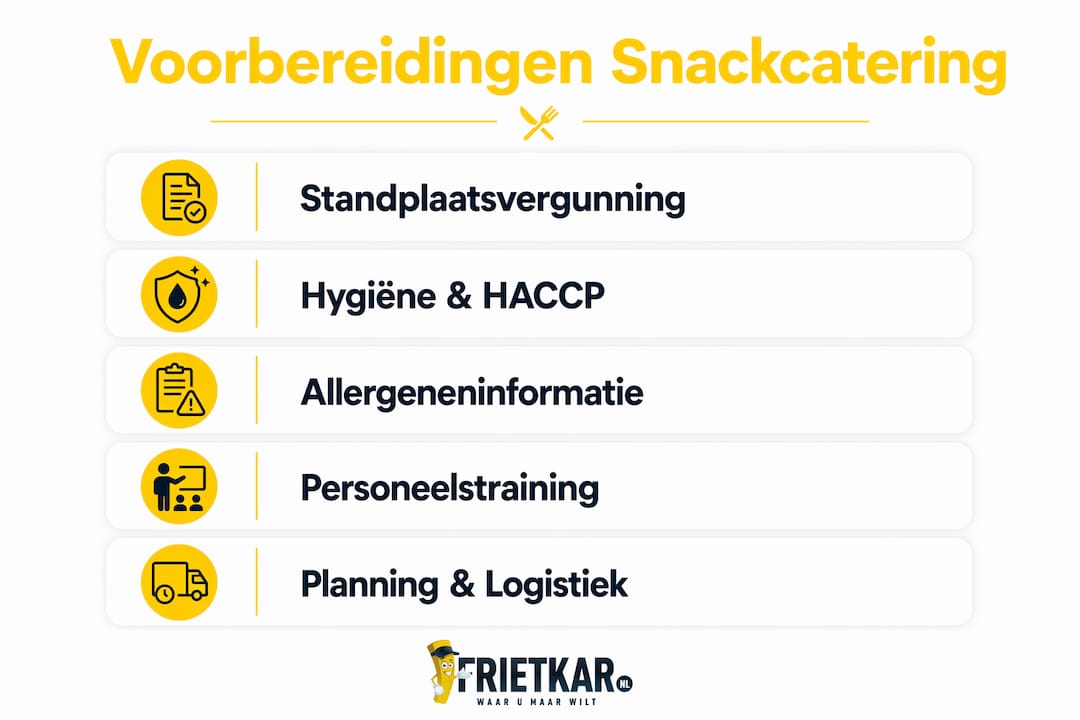 Visuele checklist: zo bereid je snackcatering goed voor
