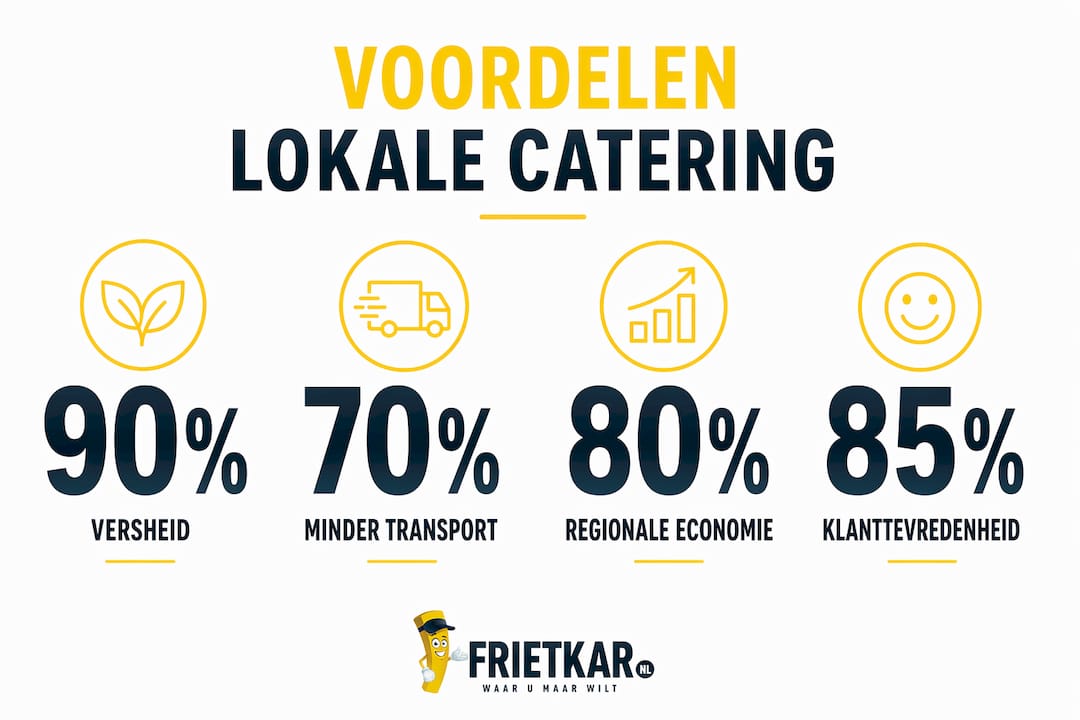 Infographic: de voordelen van lokale catering in percentages