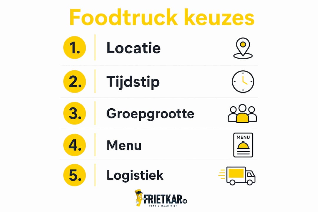 Infographic: welke stappen zet je bij het kiezen van een foodtruck?