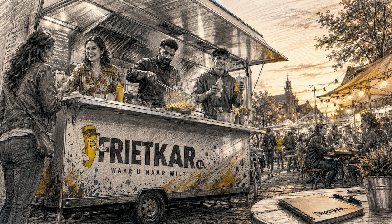Ons personeel van de mobiele snackservice heet u hartelijk welkom